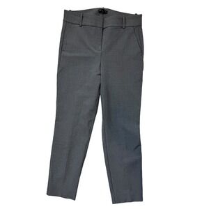 J Crew Mercantile Gray Tailored Career Pants Cropped Ankle Slacks Size 8 Office
